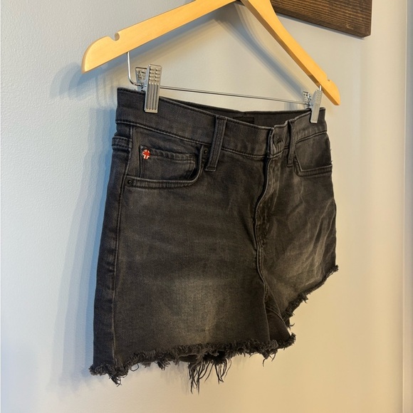 Hudson Jeans Black/Gray Distressed Jean Shorts size 27 - Picture 2 of 8